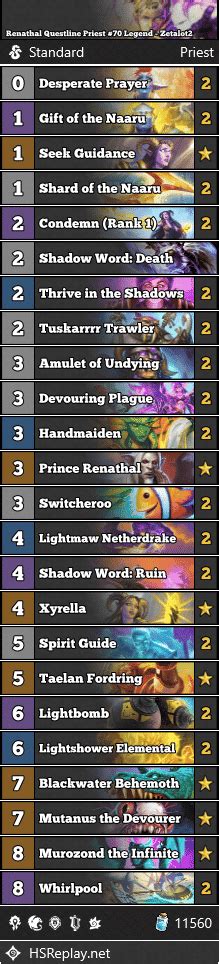 hearthstone priest questline deck.